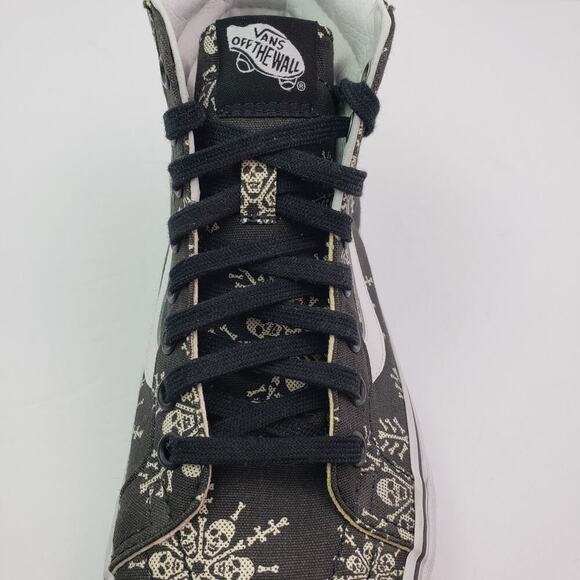 SAMPLE Vans Sk8 Hi Reissue Van Doren Skull Snowflake Mens Sz 6 Black Skate Shoes main image 7